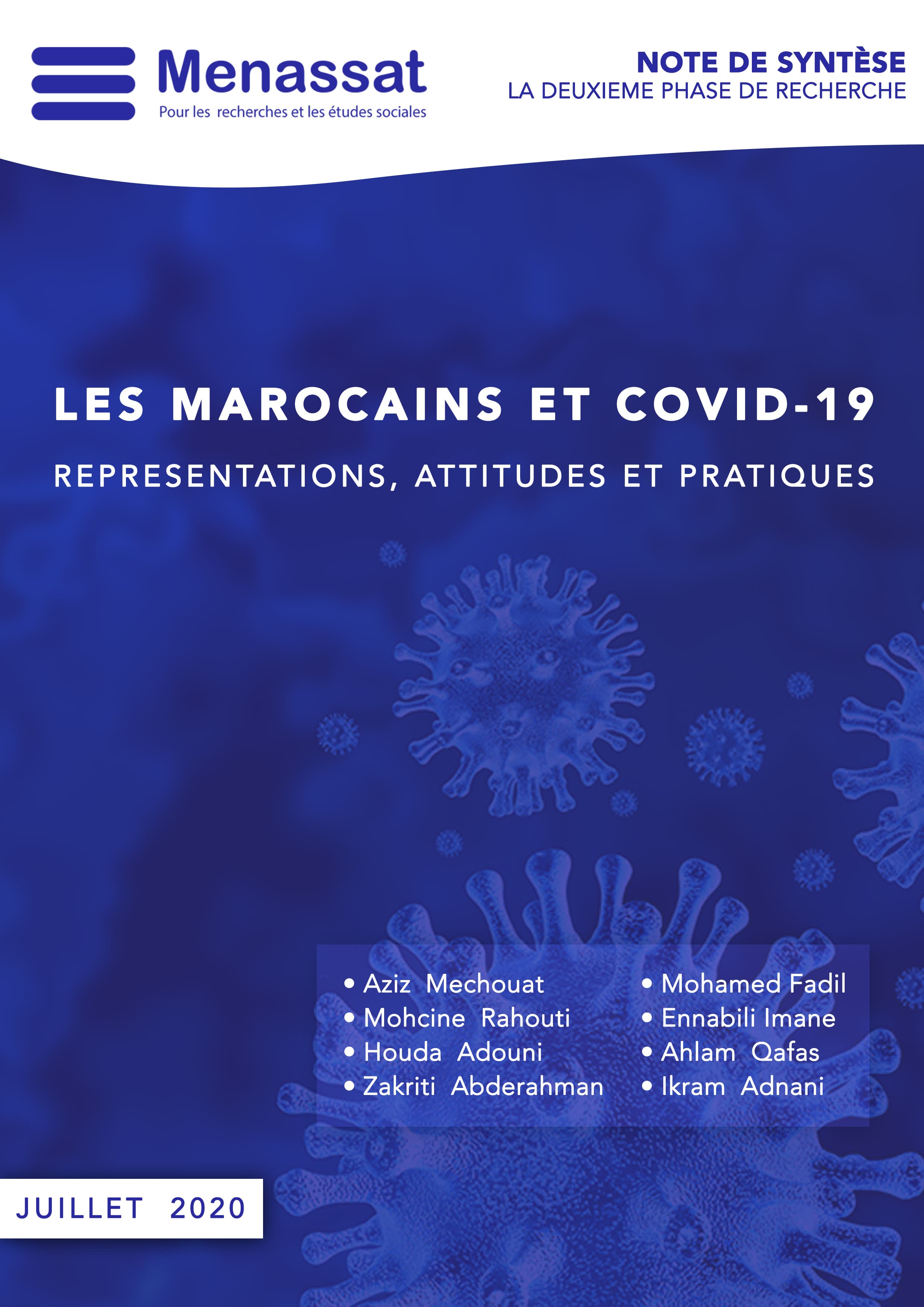 Moroccans and Covid-19 : Representations, attitudes and practices